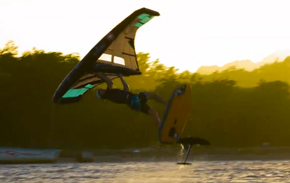 Balz Müller Wing Foiling in Cabarete